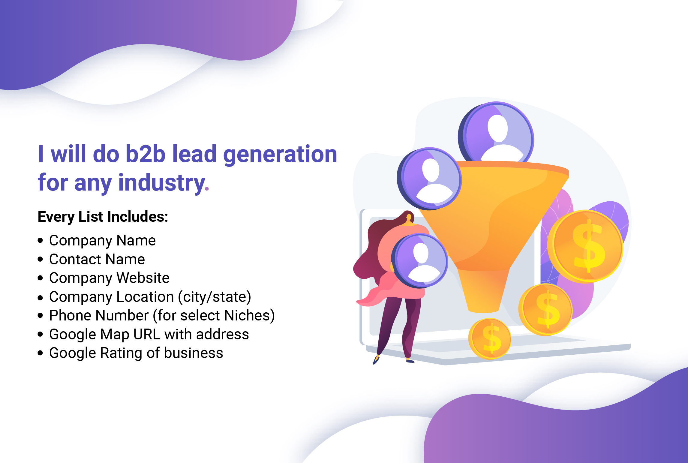 I will produce b2b lead generation for any industry Hire Top Freelancers & Find Freelance Jobs Online | GB Lancers